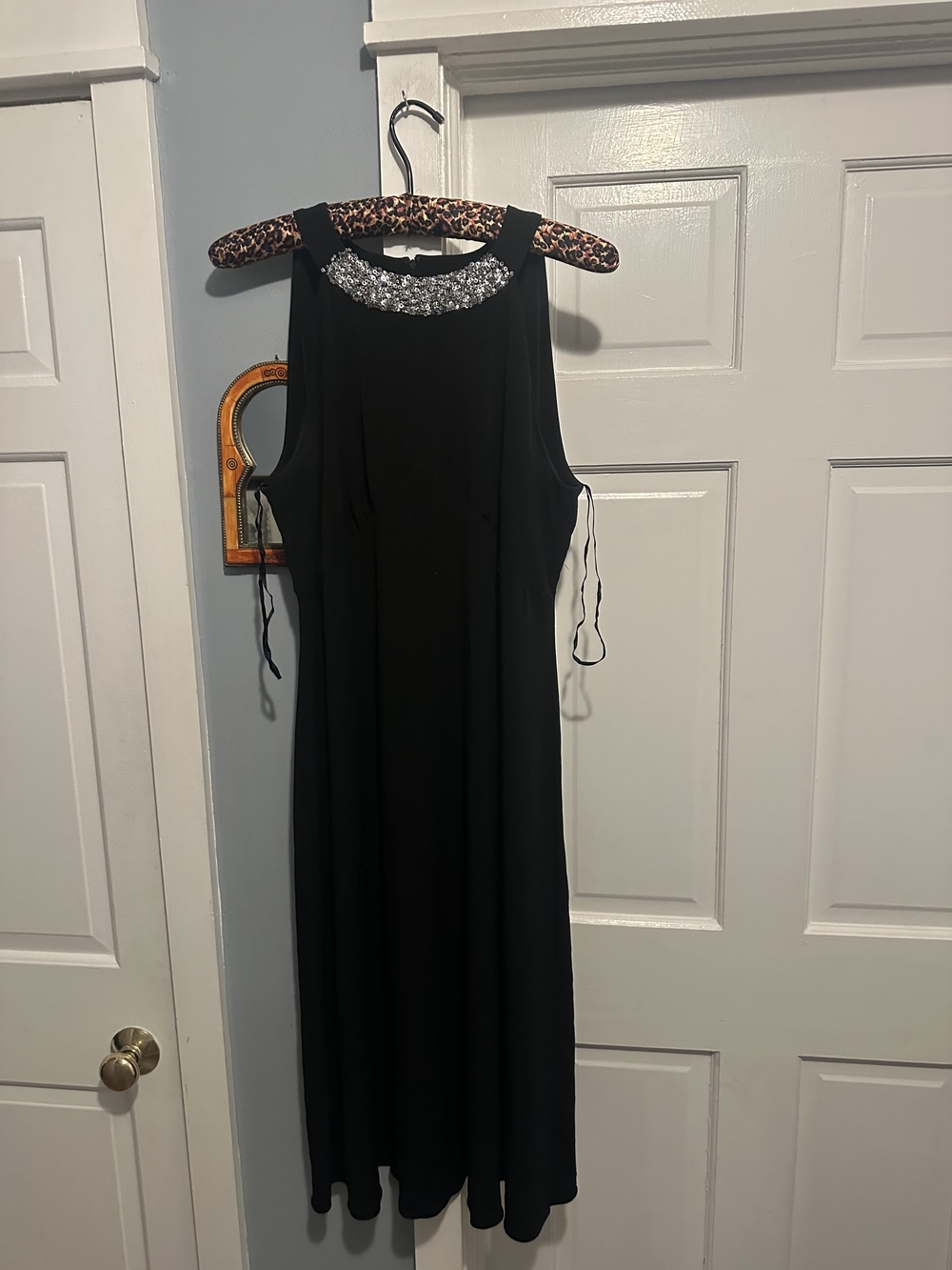 Alfani Mock Neck Studded Trapeze Gown